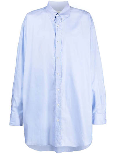 Shop Maison Margiela Organic-cotton Oxford Shirt In Blau
