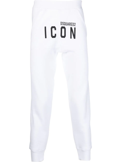 Shop Dsquared2 Icon-print Track Pants In Weiss