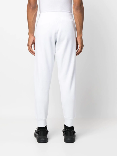 Dsquared2 Print Icon Logo Cotton Jersey Sweatpants In Weiss