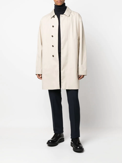 Zegna Roll-neck Cashmere-silk Jumper In Blau