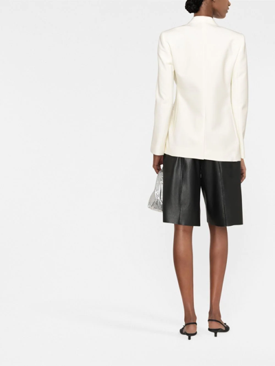 Shop Givenchy Slim-fit U-lock Buckle Blazer In White
