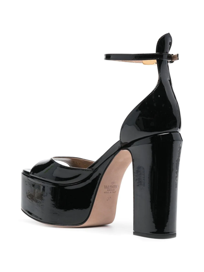 Shop Valentino 120mm Platform Sandals In Schwarz
