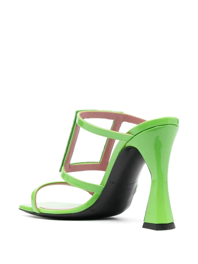 Shop Les Petits Joueurs 105mm Gem-embellished Heeled Sandals In Grün