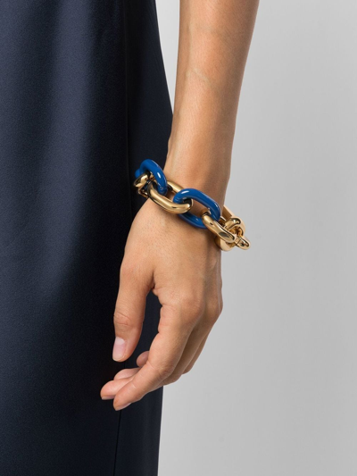 Shop Paco Rabanne Chain-link Bracelet In Blau