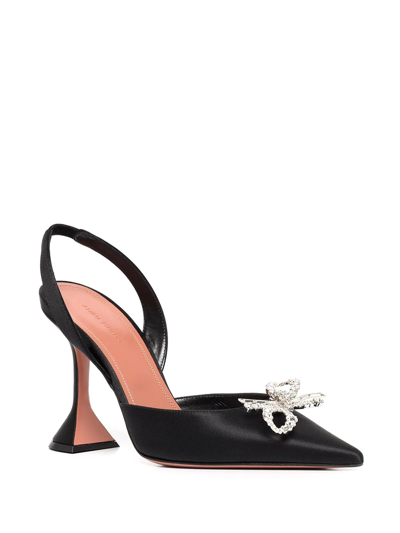 Amina Muaddi Rosie 95mm Crystal-embellished Pumps In Black
