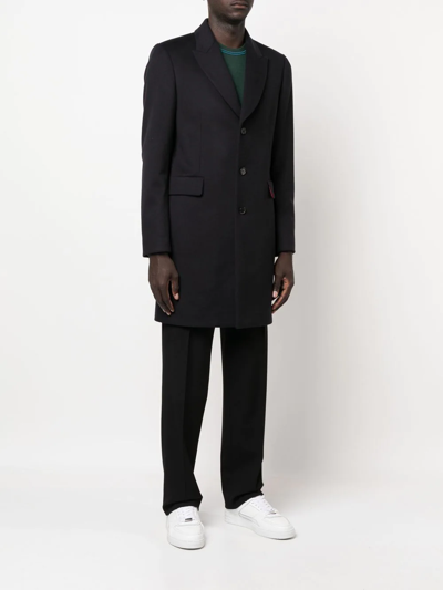 Shop Paul Smith Single-breasted Coat In Blau