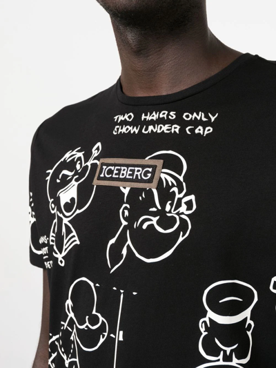 Shop Iceberg Peanuts Graphic-print T-shirt In Schwarz