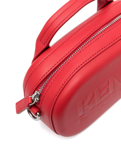 Shop Kenzo Logo-embossed Tote Bag In Rot