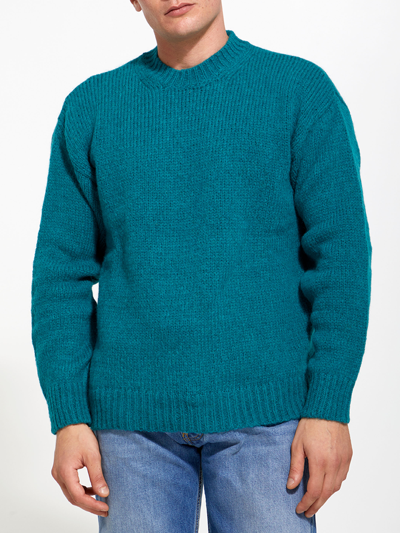 Shop Roberto Collina Green Merino Wool Sweater