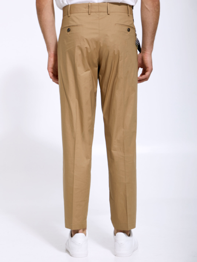 Pt Torino Stretch Corduroy Trousers Featuring Pockets In Beige