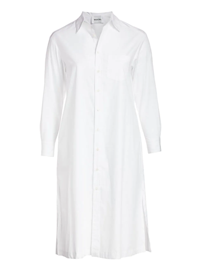 Shop Baacal, Plus Size Women's Cotton Poplin Shirtdress In White