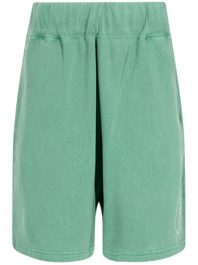 Shop A Bathing Ape Overdye Wide Index Card Shorts In Green
