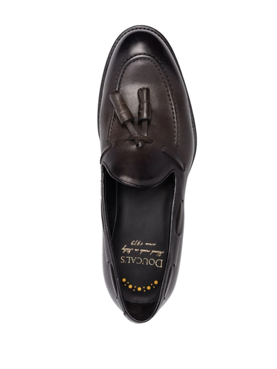 Shop Doucal's Tassel-detail Leather Loafers In Black