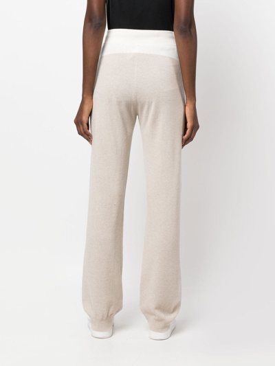 Lorena Antoniazzi Drawstring Virgin-wool Track Pants In Nude