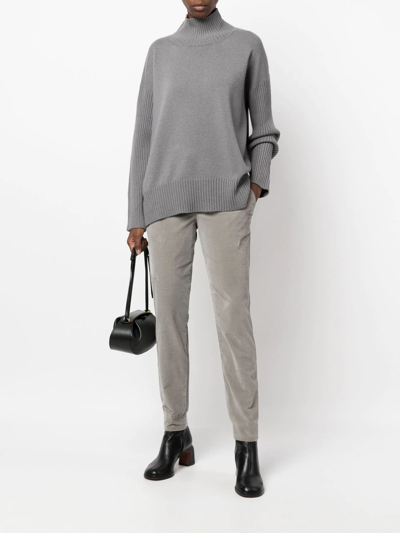 Shop Lorena Antoniazzi Cashmere Turtleneck Knitted Jumper In Grau