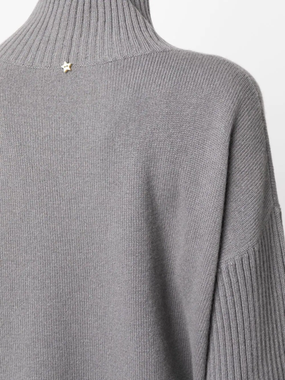 Shop Lorena Antoniazzi Cashmere Turtleneck Knitted Jumper In Grau