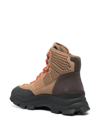 Shop Ambush Lug-sole Hiking Boots In Braun