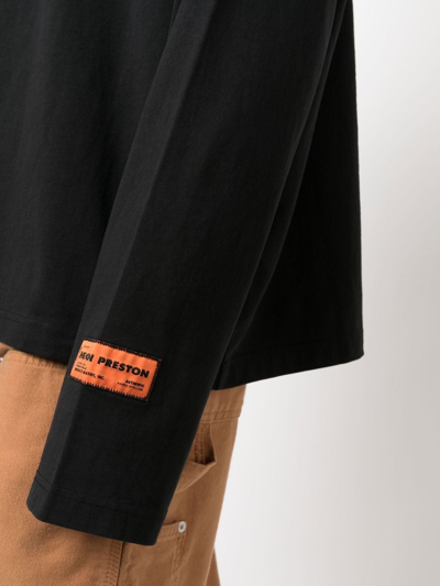 Shop Heron Preston Logo-patch Crew-neck Sweatshirt In Schwarz