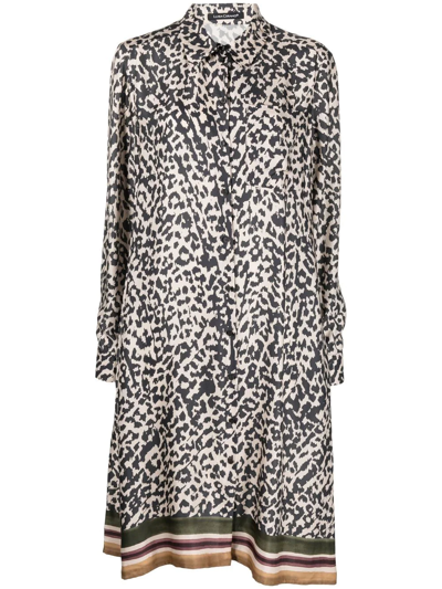 Luisa Cerano Leopard-print Shirt Dress In Neutrals | ModeSens