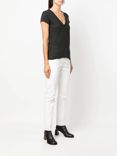 Iro Rodeo Low-cut T-shirt In Schwarz