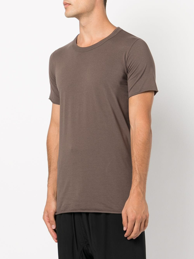 Shop Rick Owens Short-sleeve Cotton T-shirt In Braun