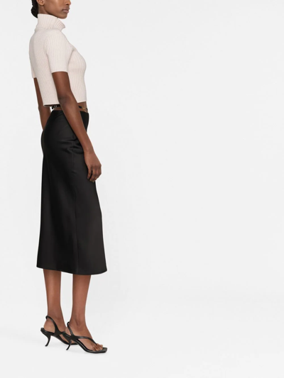 Shop Jacquemus La Jupe Notte Midi Skirt In Schwarz