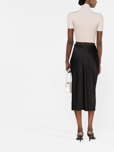 Shop Jacquemus La Jupe Notte Midi Skirt In Schwarz