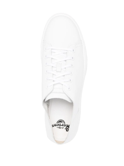 Shop Dr. Martens' Dante Lace-up Leather Sneakers In Weiss