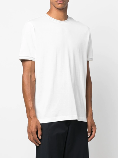 Shop Eleventy Round-neck Short-sleeve T-shirt In Weiss