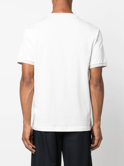 Shop Eleventy Round-neck Short-sleeve T-shirt In Weiss