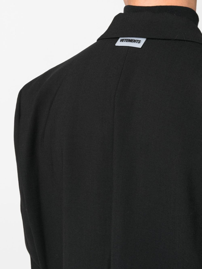 Shop Vetements Oversized Single-breasted Coat In Schwarz