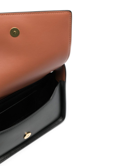 Jil Sander Logo-detail Leather Satchel Bag In Schwarz