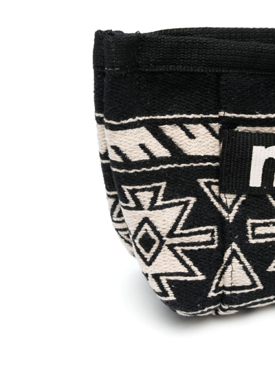 Shop Isabel Marant Geometric-pattern Clutch Bag In Schwarz