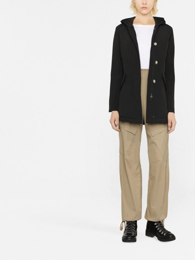 Woolrich Hooded Padded Jacket In Schwarz