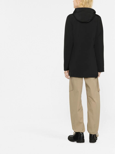Woolrich Hooded Padded Jacket In Schwarz
