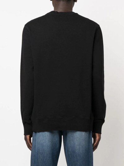 Shop Golden Goose Logo-print Cotton Sweatshirt In Schwarz