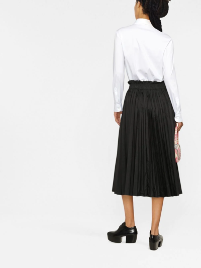 Shop Red Valentino High-waisted Pleated Skirt In Schwarz