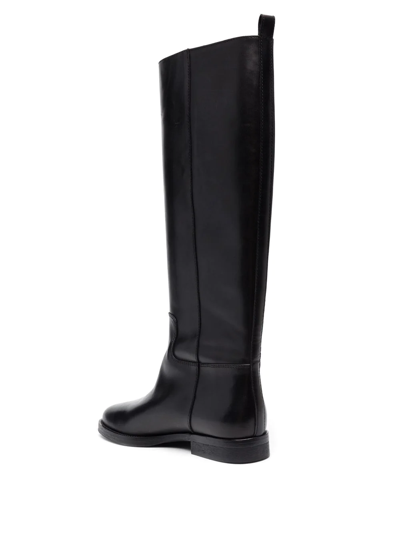 Via Roma 15 Round-toe Knee-high Boots In Schwarz