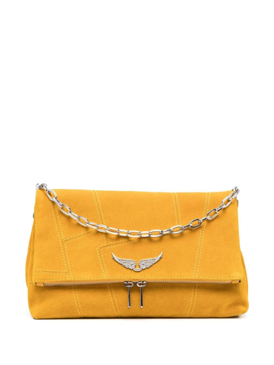 Zadig & Voltaire, Bags, Zadig Voltaire Suede Rock Bag Yellow Orange