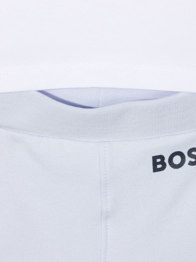Shop Bosswear Logo-print Side-stripe Tracksuit Set In Blue