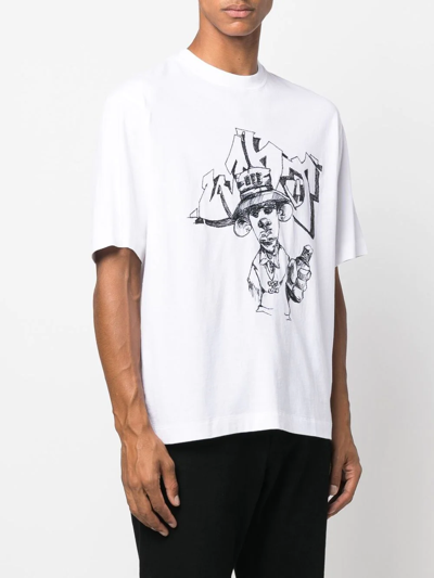 Shop Off-white Graphic-print Short-sleeve T-shirt In White