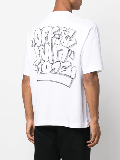 Shop Off-white Graphic-print Short-sleeve T-shirt In White