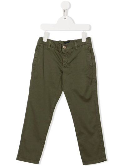 Shop Fay Straight-leg Trousers In Green