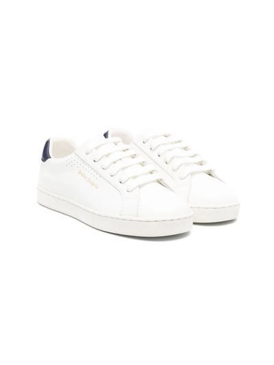 Shop Palm Angels Logo-print Low-top Sneakers In White