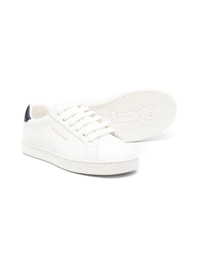 Shop Palm Angels Logo-print Low-top Sneakers In White