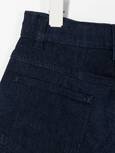 Shop Simonetta High-low Denim Shorts In Blue