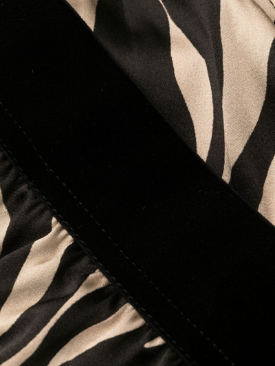 Tom Ford Zebra-print Silk Pyjama Bottoms In Black