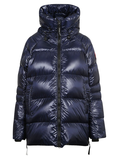 Shop Canada Goose Cypress Hooded Puffer Jacket In Navy