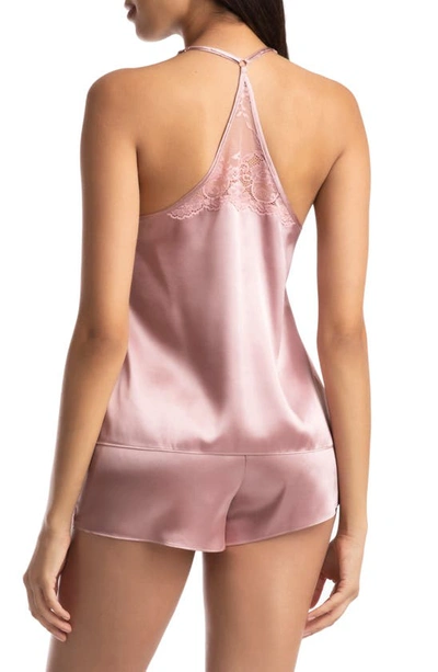 Shop In Bloom By Jonquil Grace Short Satin Pajamas In Lotus Pink