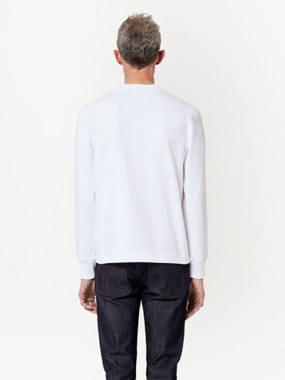 Shop Ami Alexandre Mattiussi Ami De Coeur Organic-cotton Sweatshirt In White